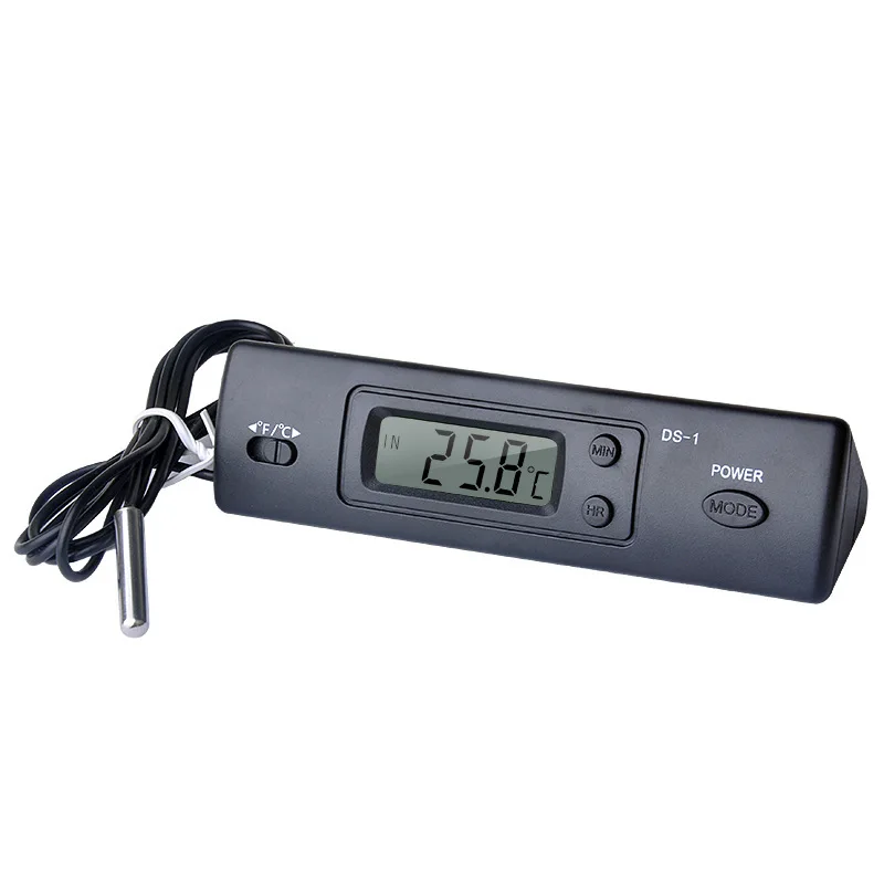 LCD Car Thermometer Clock C/F Temperature Sensor Controller Indoor Outdoor Thermostat with Car Probe