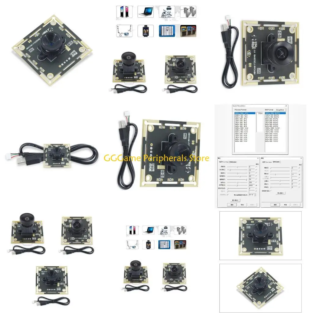 

U55B Camera Module Board 1080P CMOS 2MP 77° 105° 145° Wide Dynamic Low for Face Recognition Projects