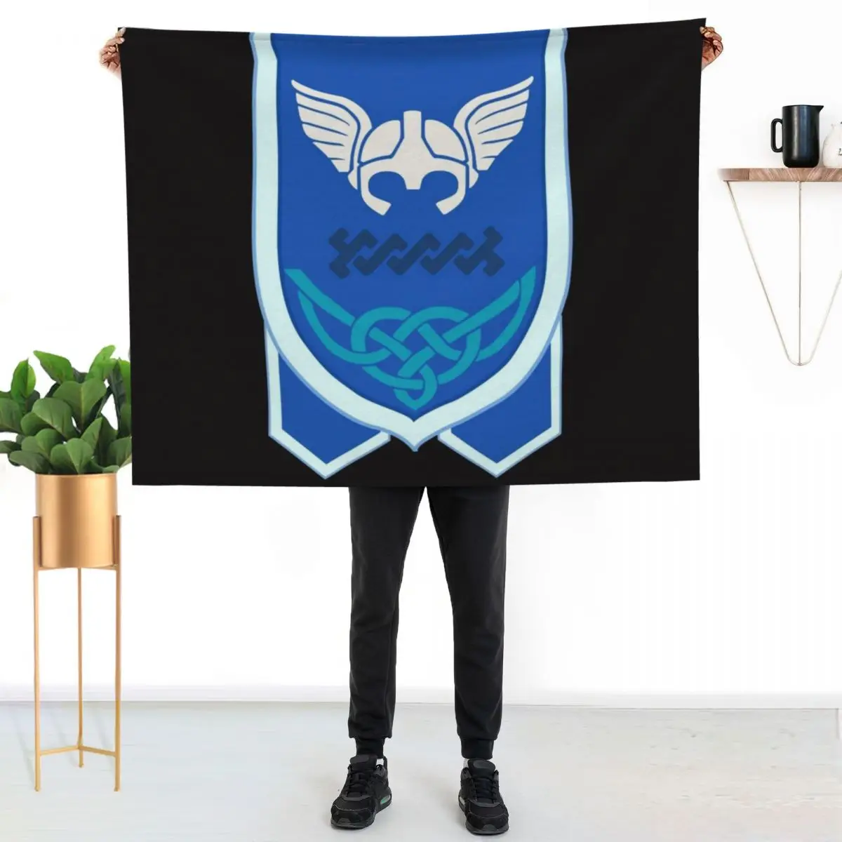 

Brawlhalla Platinum Rank Colored Throw Blanket Cozy Sofa Blanket for TV Watching Napping