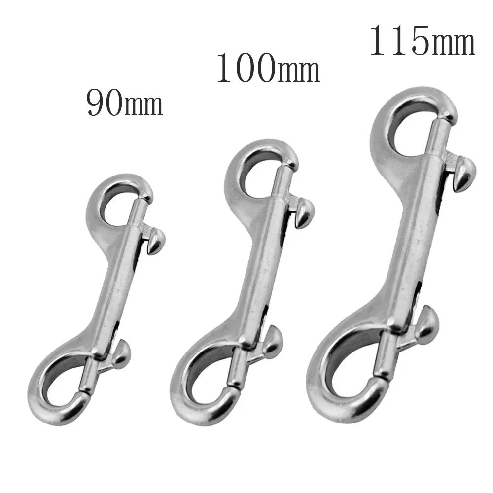 316 Stainless Steel Scuba Diving Eye Double End Clip Snap Hook Marine Grade Boat Quick Release Key Ring Bolt Buckle Clip