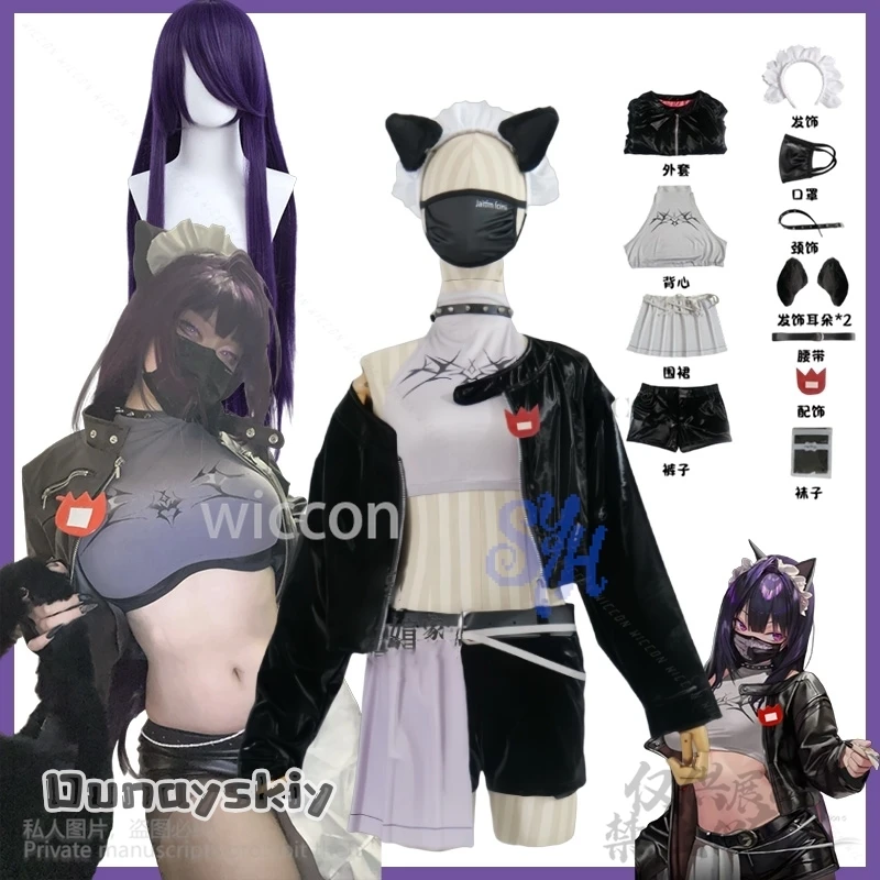 

Sin Cosplay Game NIKKE Goddess Of Victory Anime Costume Sexy Black Jirai Kei Girls Coat Y2k Dress Lolita Japanese Cos Halloween