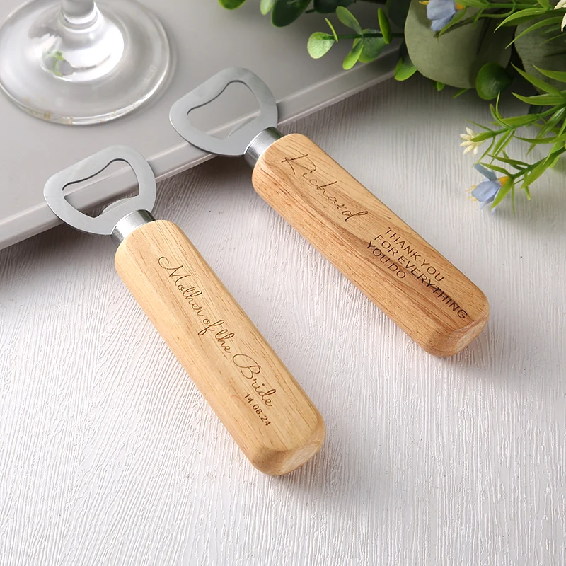 Personalised Bottle Opener House Warming Wooden Bottle Opener Laser Engraved Fathers Day, Birthday Christmas New Home