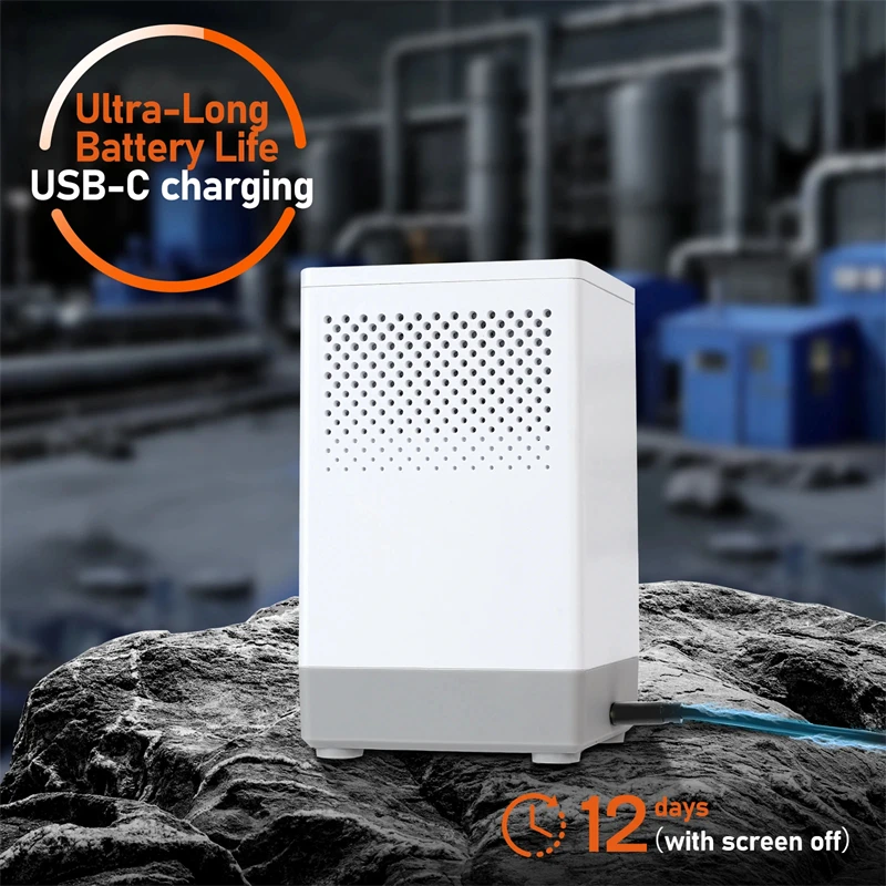 كاشف الراديون شاشة تعمل باللمس مراقبة الغاز متر شاشة LCD ملونة إنذار مسموع ومرئي pCi/L أو Bq/m3 ± 10% دقة تقرير PDF