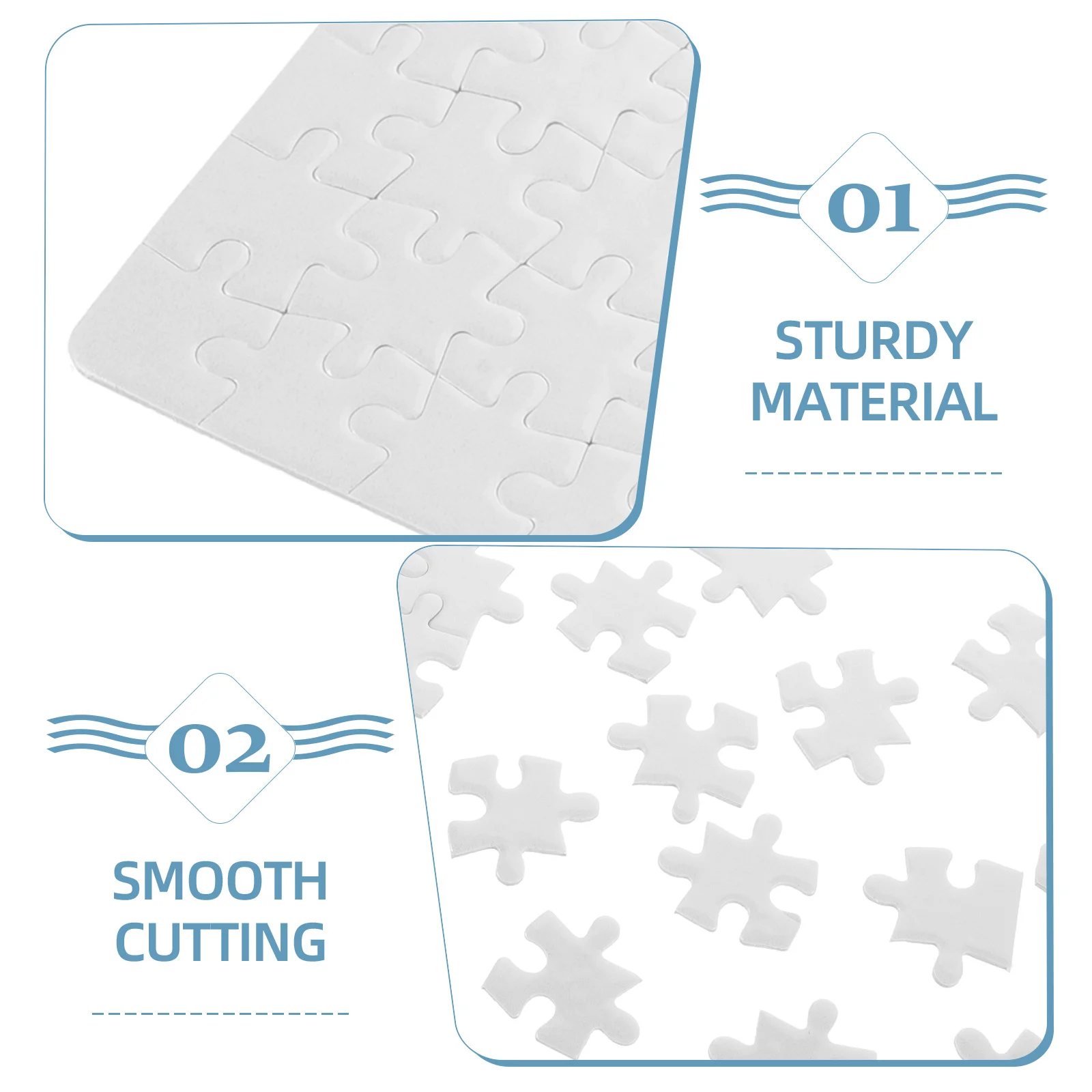 4 أوراق ألغاز فارغة يمكنك صنعها بنفسك قطع ألغاز لوحة بيضاء للتسامي الحرفية للأطفال لعبة نشاط الترابط العائلي #3