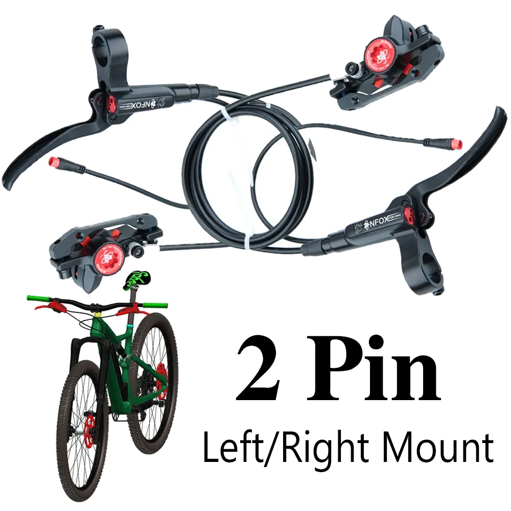 

2 Pin Hydraulic Brakes Bicycle Brake Set Hydraulic Brake with Sensor Cut Off Right Left Rear for Electric Scooter E Bike Ebike