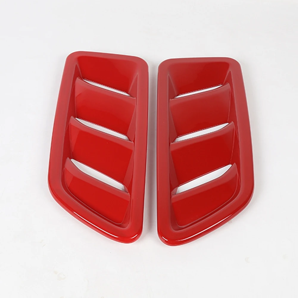

Car Engine Hood Air Outlet Vent Decoration Cover Sticker for Jeep Wrangler JL 2018 2019 2020 2021 ,ABS Red