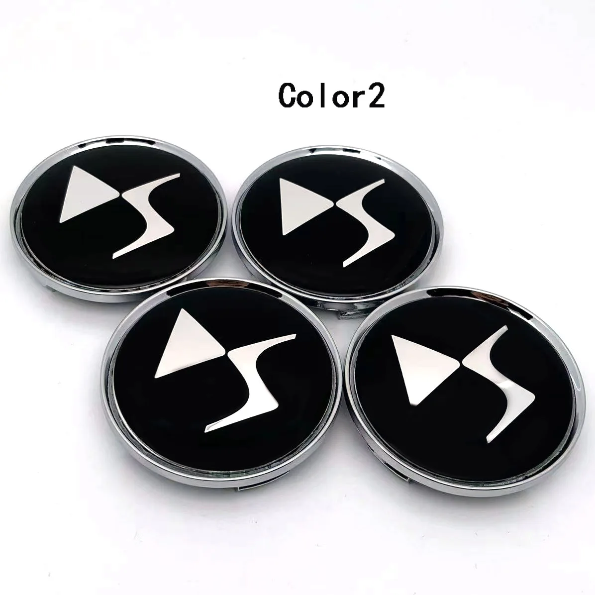 4PCS/Lot 63MM  Car Wheel Center Caps for DS Racing  WHEEL Emblem Logo Car Dust CoverStyling