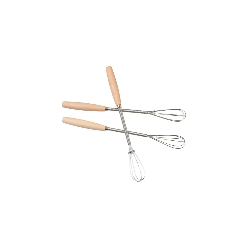 

Baking Accessories Multifunction Stainless Steel Egg Beater Useful Wooden Handle Hand Egg Beater Portable Manual Egg Beater Home