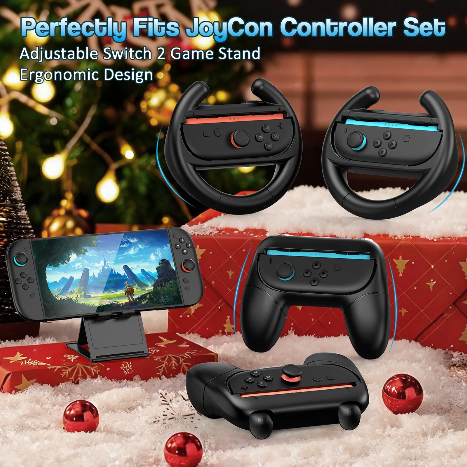 21 in 1 For Switch 2 Case Accessories Gift Pack, 2025 Switch 2 EVA Bundle Kit for Christmas, Halloween, Men Women Luxury Gift 5