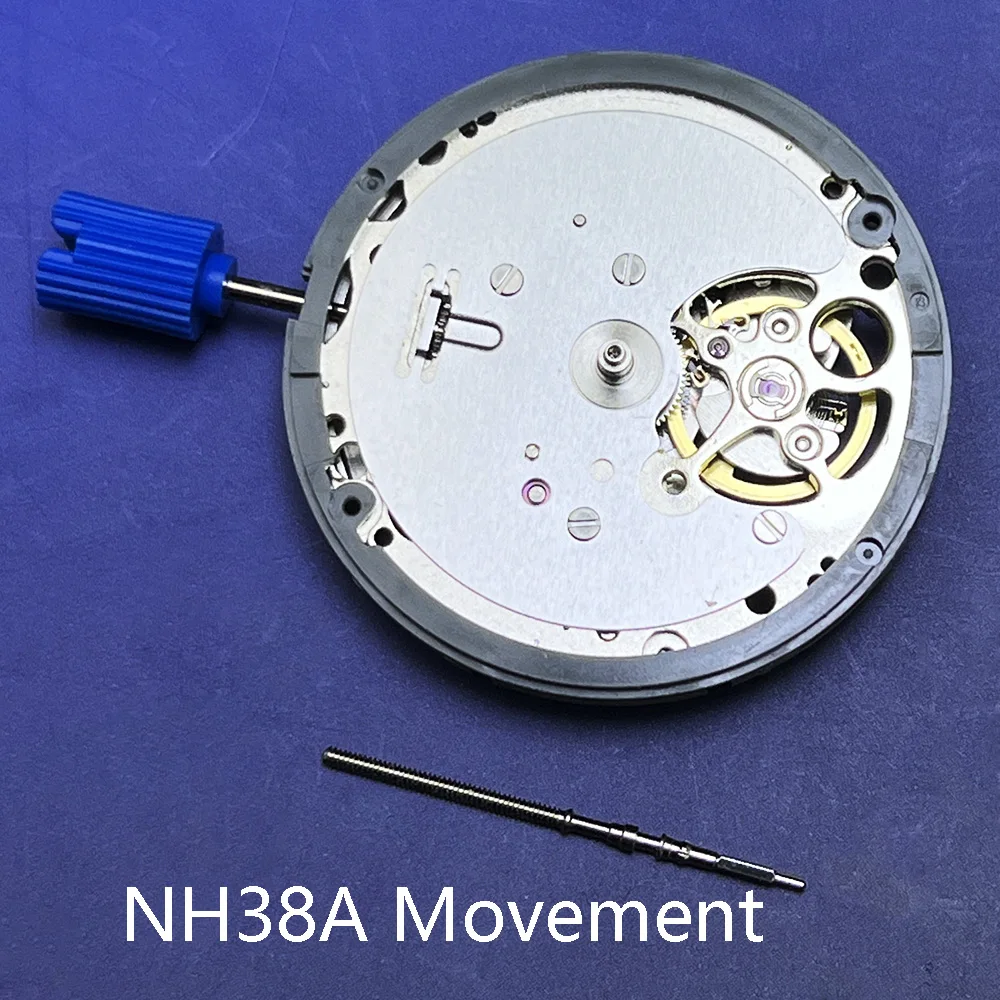 قطع غيار عالية الجودة للحركة الأوتوماتيكية الميكانيكية NH38A الجديدة تمامًا من اليابان مع 24 جوهرة ولا توجد تواريخ