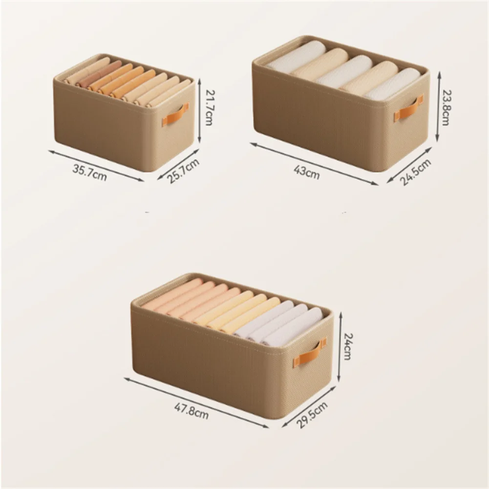 Drawer Organizers For Clothing Large Capacity Space-Saving Foldable Wardrobe Drawer Dividers Clothes Storage Boxes With Handle