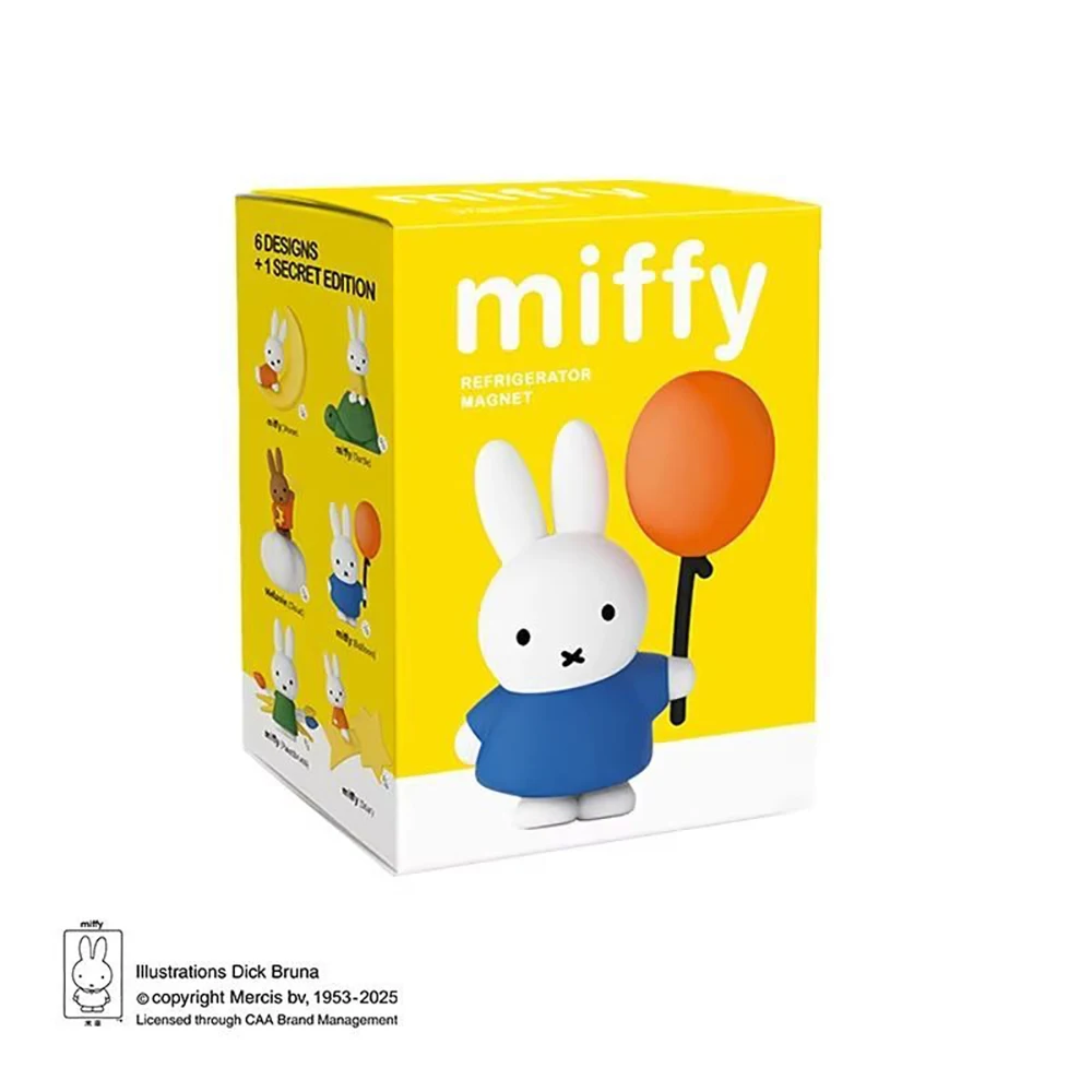 Kawaii Miffy Magnetic Refrigerator Sticker Cute Rabbit Fridge Sticker 3D Resin Figurine Blind Box Home Kitchen Decor Girl Gift