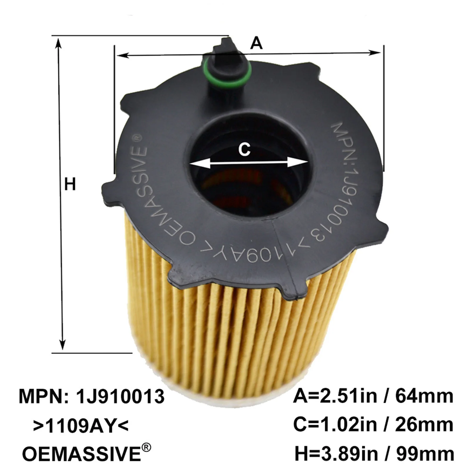 1109AY Engine Oil Filters For Citroen C2 Fiat Ford Focus Tourneo Peugeot 107 Volvo C30 V40 Suzuki Liana Mazda 2 Toyota Aygo view 3