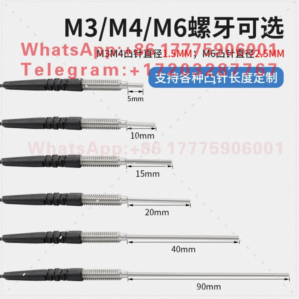 M3M4M6 Diffuse Reflection Fiber Cable Probe Sensor Amplifier Sensor Lug Pin 5-90MM Customized