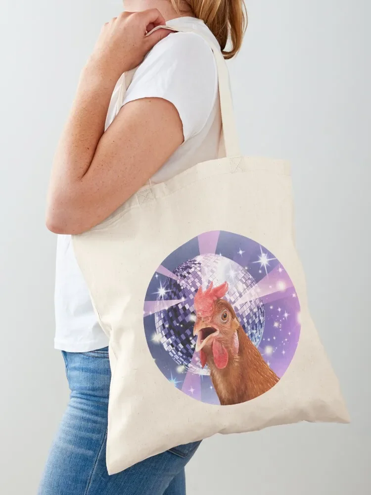 

Disco chicken - Retro Vintage Funny Tote Bag tote bags cloth bags Big bag female bag Cloth bags