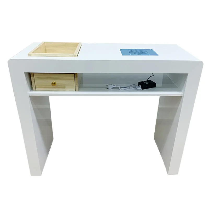 

Wood Manicure Nail Table Luxury Dressing Modern Professional Nail Table Beauty Makeup Vanity Makeup Desk Salon Furniture