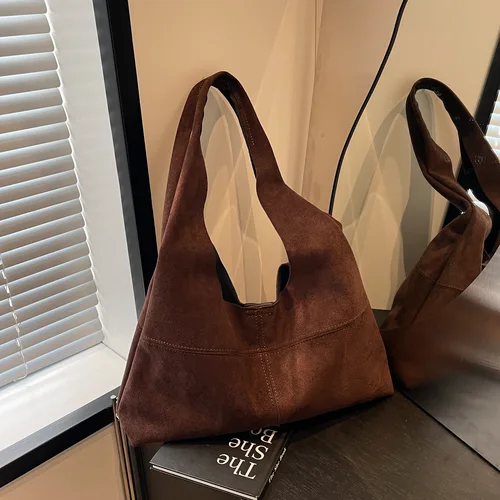 Imagen 1 del producto Bolso de hombro de tela de pu esmerilada, bolso de mano, diagonal, simple, informal, moda retro, Otoño e Invierno