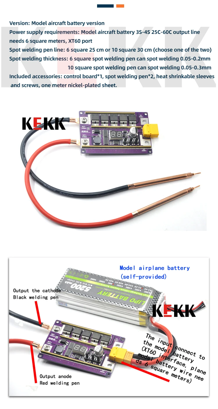 Tragbare 99 Gang 12 V DIY Punktschweißgerät Kit PCB Steuerplatine 18650 Batterie Punktschweißmaschine – Detail 9