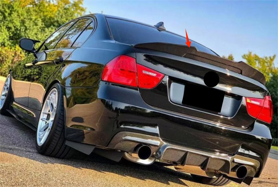 Carbon Fiber Look ABS Trunk Spoiler Wing PSM Style For 2006-2011 BMW 3 Series E90 M3 Sedan