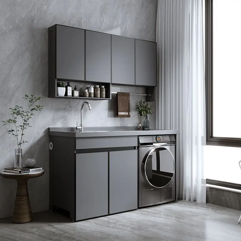 Balcony washing machine cabinet Honeycomb aluminum hand wash washing machine significant other high