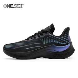 ONEMIX Men Skateboarding Shoes Sneakers High Top Casual Classic Black Men Running Shoes Breathable Male Outdoor Walking Shoes