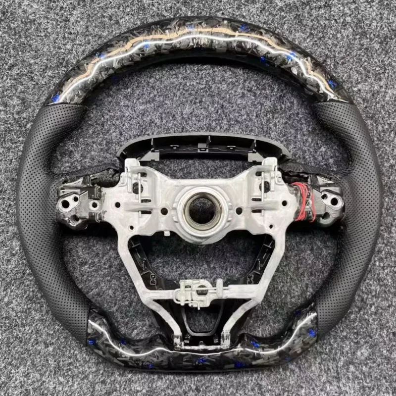 For Camry Corolla Prado LED Display Forged Carbon Fiber Steering Wheel 2018 2019 2020 2021 2022 2023 2024