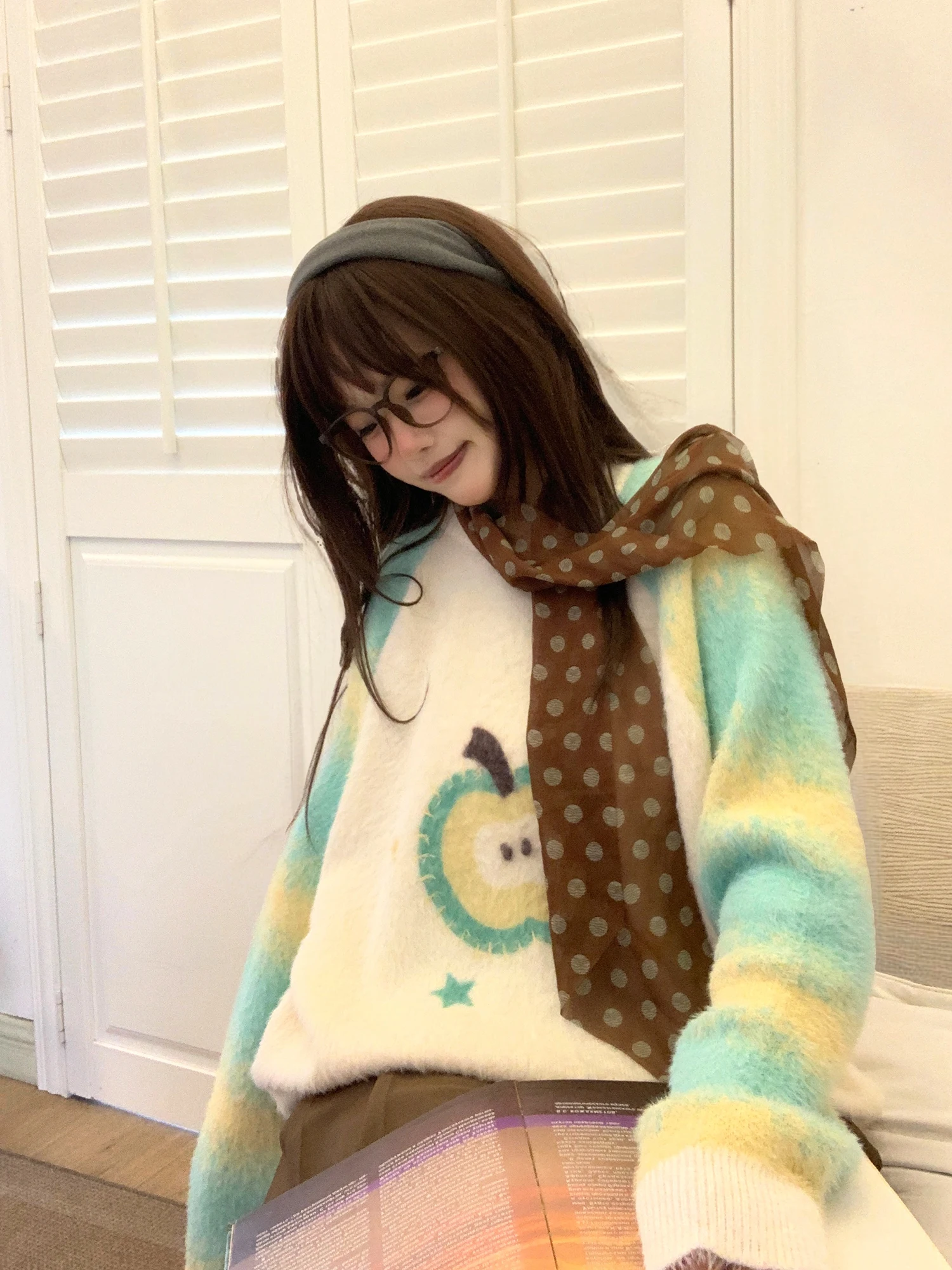 

Soft Cozy Knitted Sweater Women's Loose Korean Sle Lazy Faion Autumn Winter Top TUDOU Potato Sweet Soft Sweater