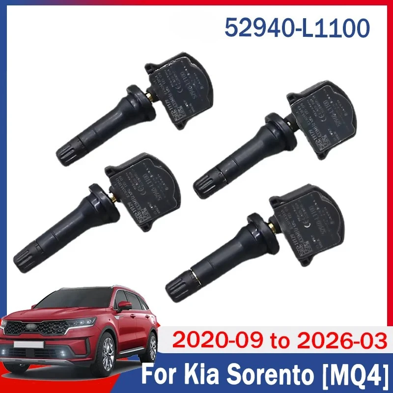 

52940-L1100 для Kia Sorento [MQ4] Optima [DL3] 2020-2025 TPMS 4 шт./лот автомобильный датчик системы контроля давления в шинах 433 МГц 52940L1100