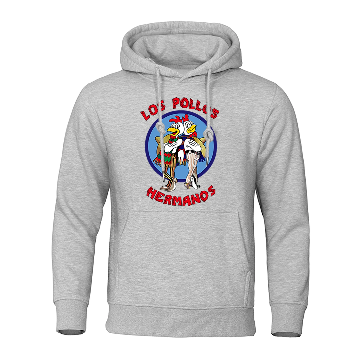 LOS POLLOS Hermanos Men\'s Hoodies Loose Pullover Letter Print Male Sweatshirts Chicken Brothers Pullovers Warm Breathable Hoody