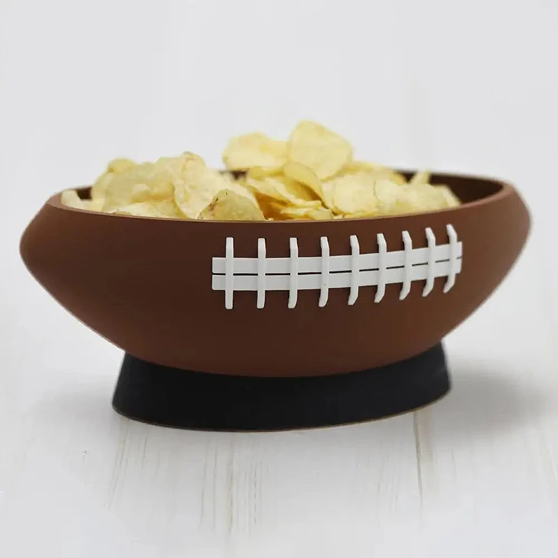 Filles à Collation en Résine de Football et Rugby, Boîte de Rangement Réutilisable de Grande Capacité, Plateaux de Service