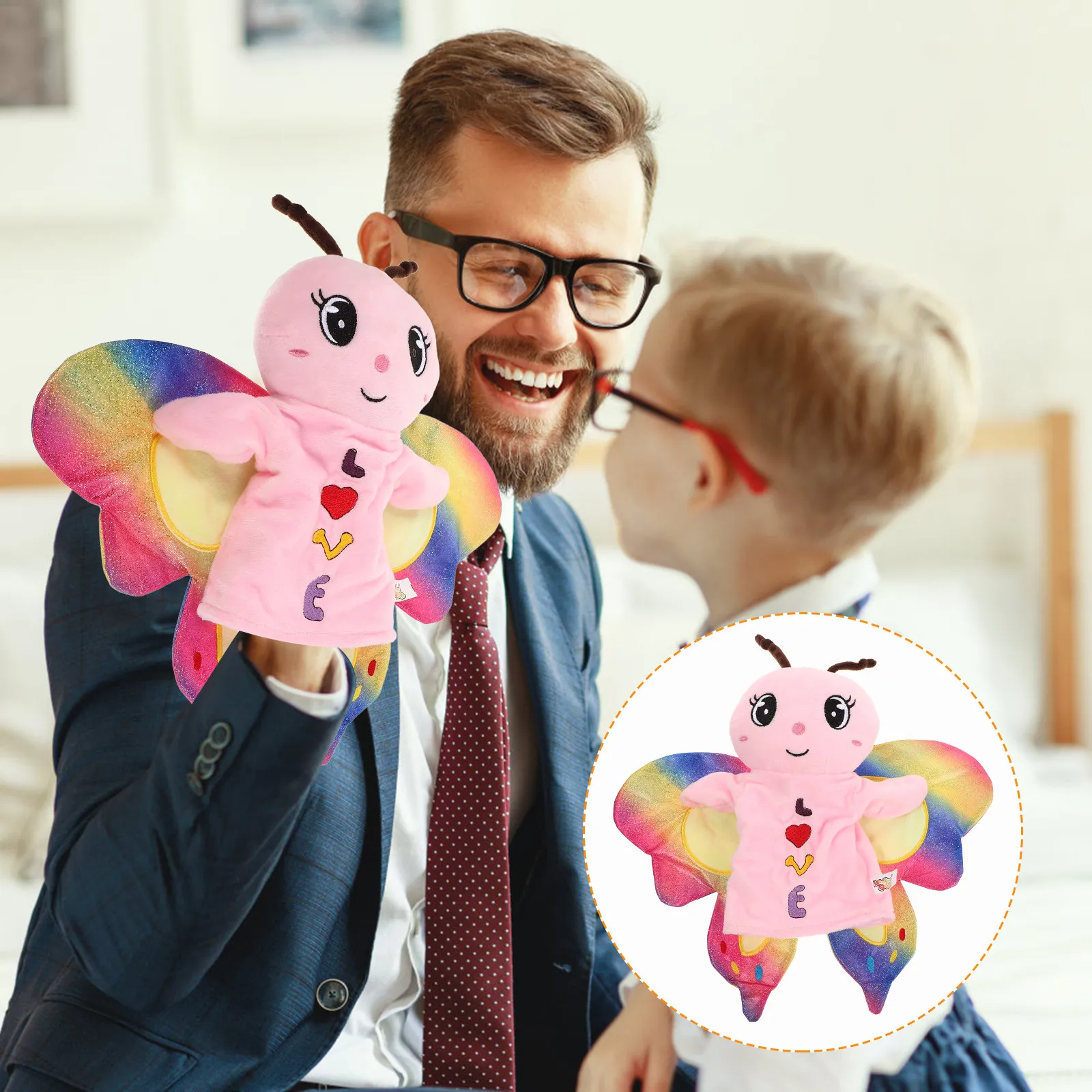 

Animal Hand Puppet Cartoon Design for Storytelling Parent Child Interaction Birthday Christmas Party Favors Movable Mouth Puppet