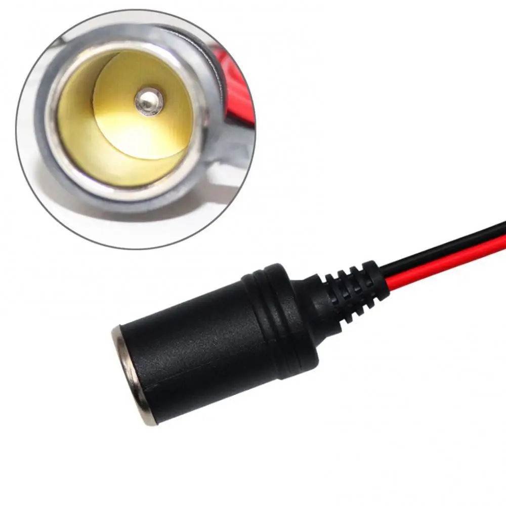 100W 12/24V With Indicator Light Car Cigarette Cigar Lighter Extension Cable Socket Lead Cord Adapter Durable Easy To Use