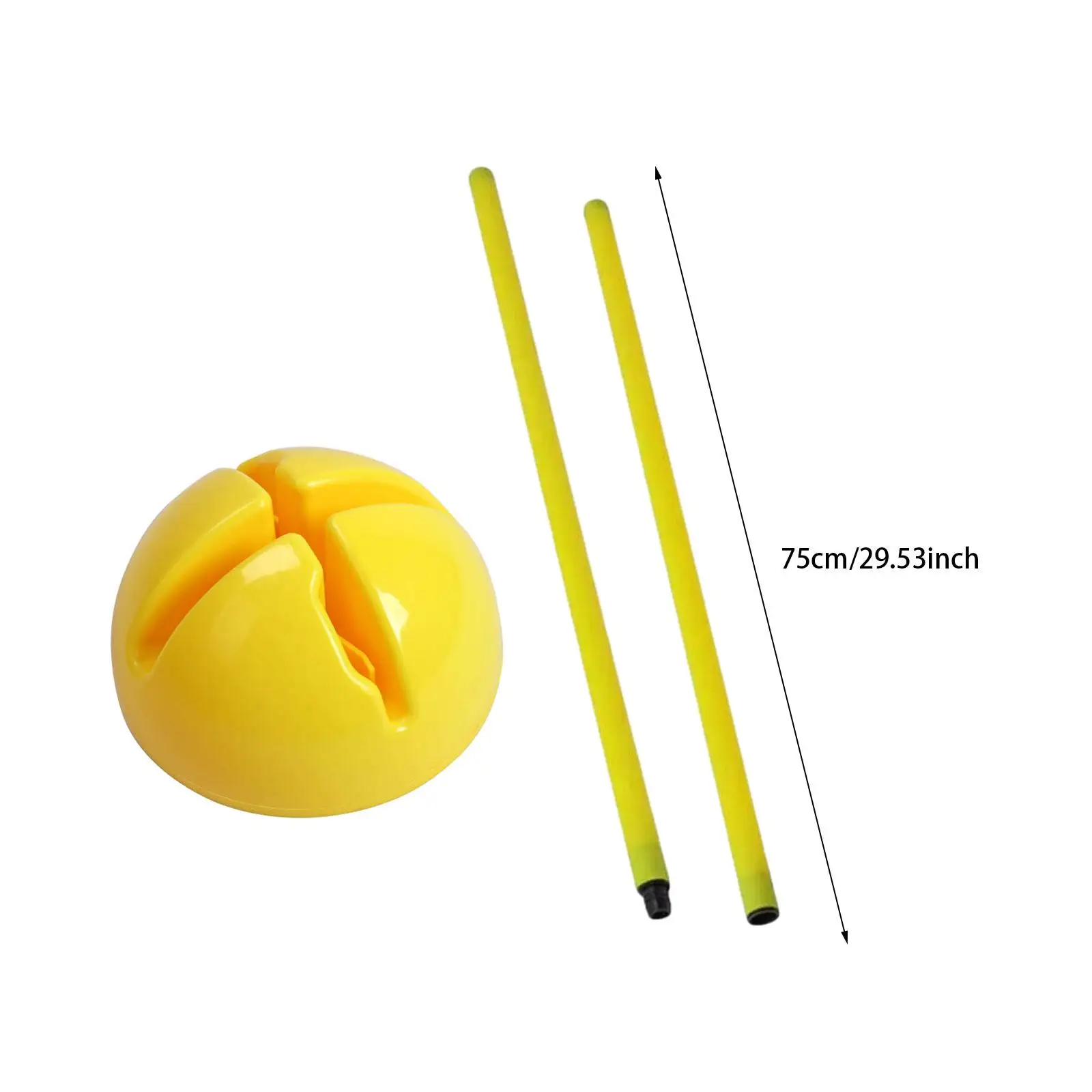 เสาฝึกความคล่องตัวฟุตบอลเสาทําเครื่องหมายกั้นพร้อมฐานมัลติฟังก์ชั่น