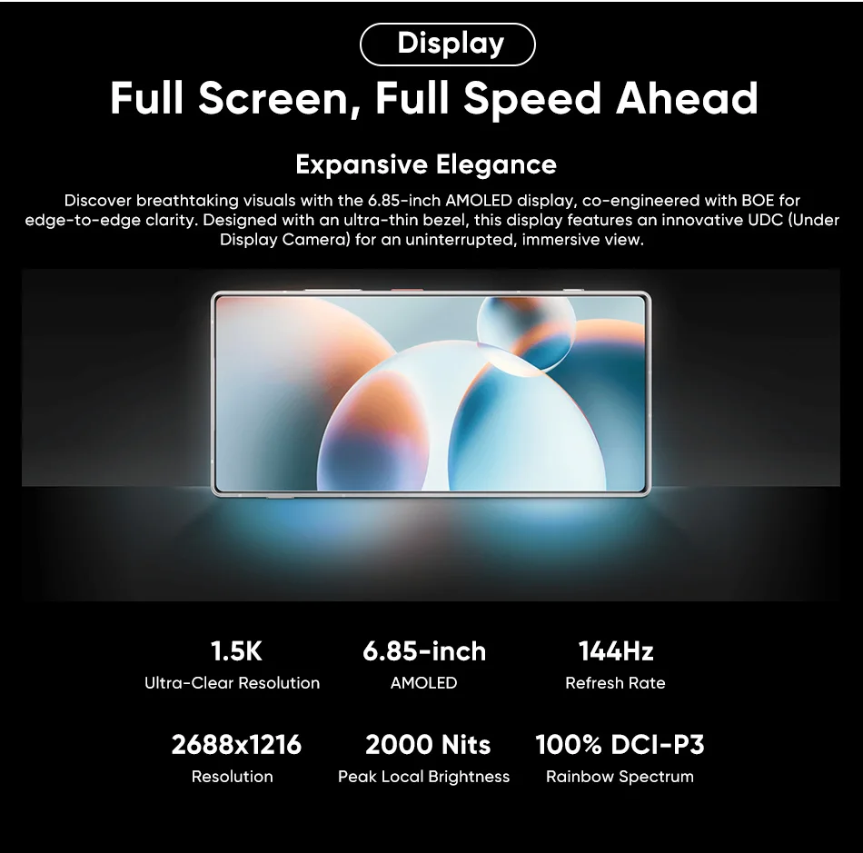 nubia Z70 Ultra 5G Global Smartphone Version Snapdragon 8 Elite '144Hz OLED Display mAh Akku 64MP Kamera Android 15 – Detail 16