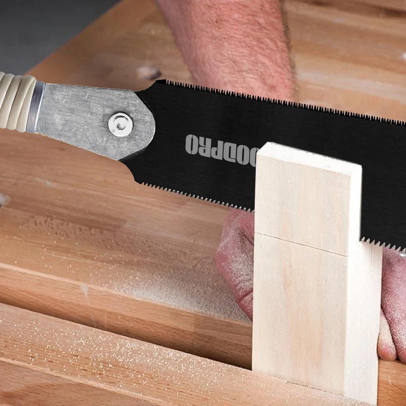 مجموعة منشار سحب ياباني 6 بوصة منشار سحب صغير على الوجهين 17/6-10 منشار حافة مزدوجة TPI 17 منشار حافة واحدة من البولي فينيل كلوريد للأنابيب الخشبية البلاستيكية