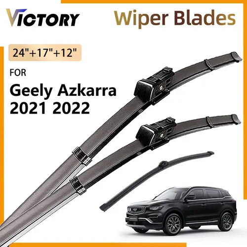 Escobillas de limpiaparabrisas delanteras y traseras para Geely Azkarra 2021 2022 Atlas Pro NL-3 Boyue X, accesorios para parabrisas, cepillos para ventana