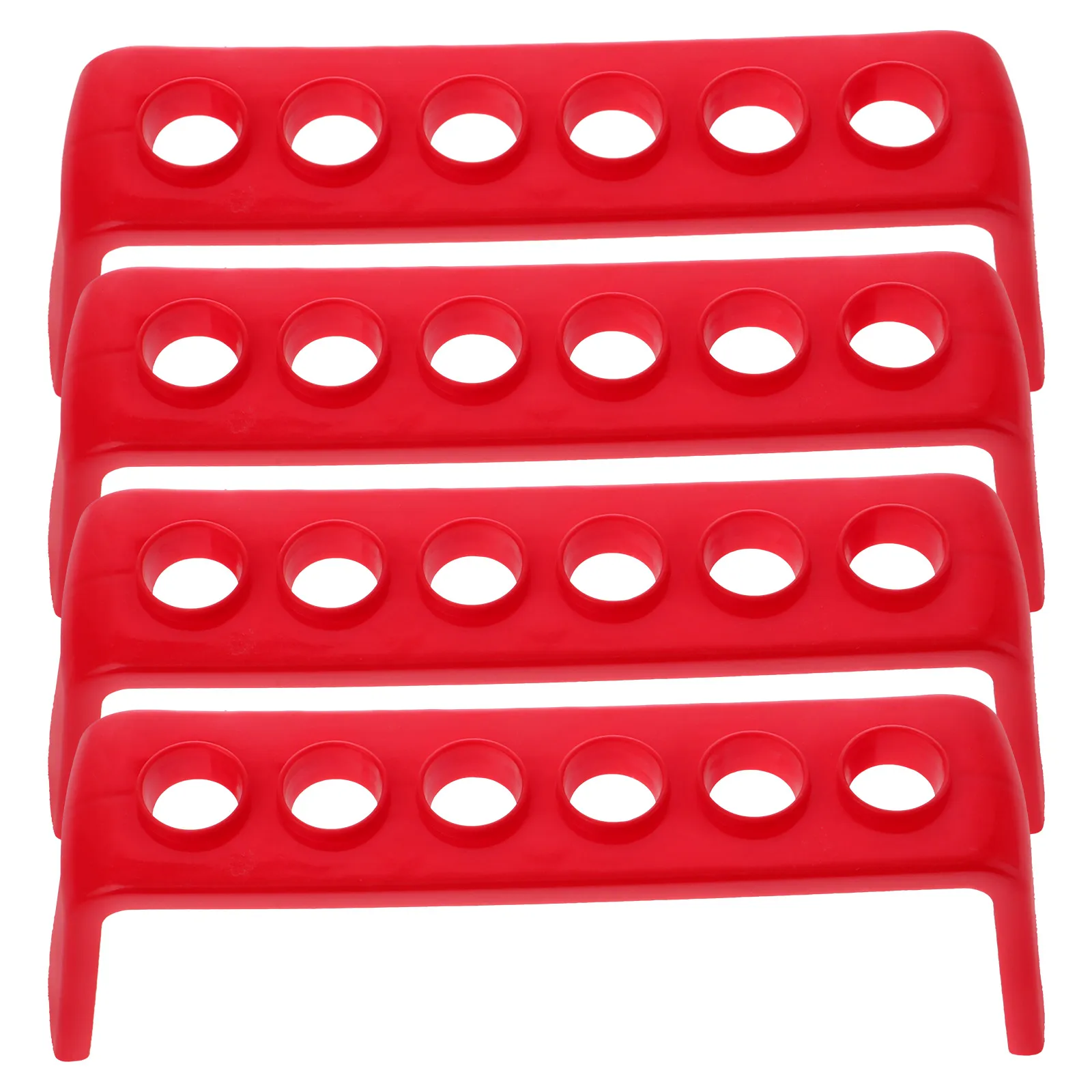 

4 Pcs Porous Test Tube Rack Teaching Aids Tubes with Plastic Holder for Chemistry