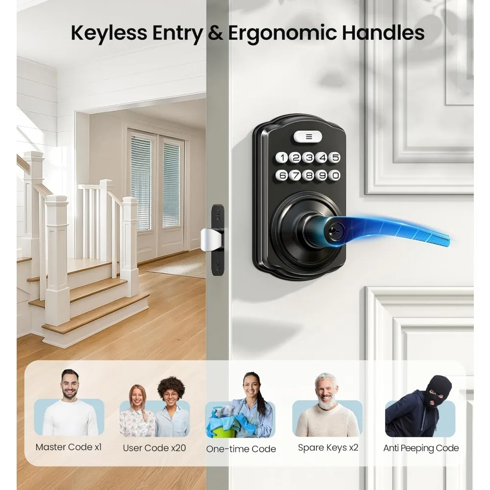 Veise Tastatur-Türschloss mit Griffen