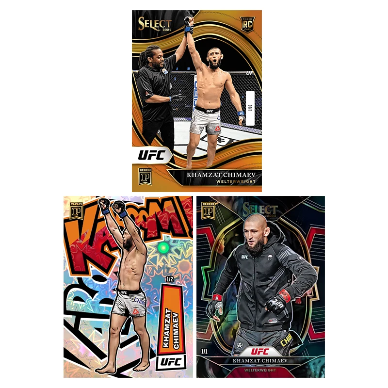 Diy Homemade Panini Select and Prizm UFC Series Khamzat Chimaev Collection Flash Card Toys Gift - view 6