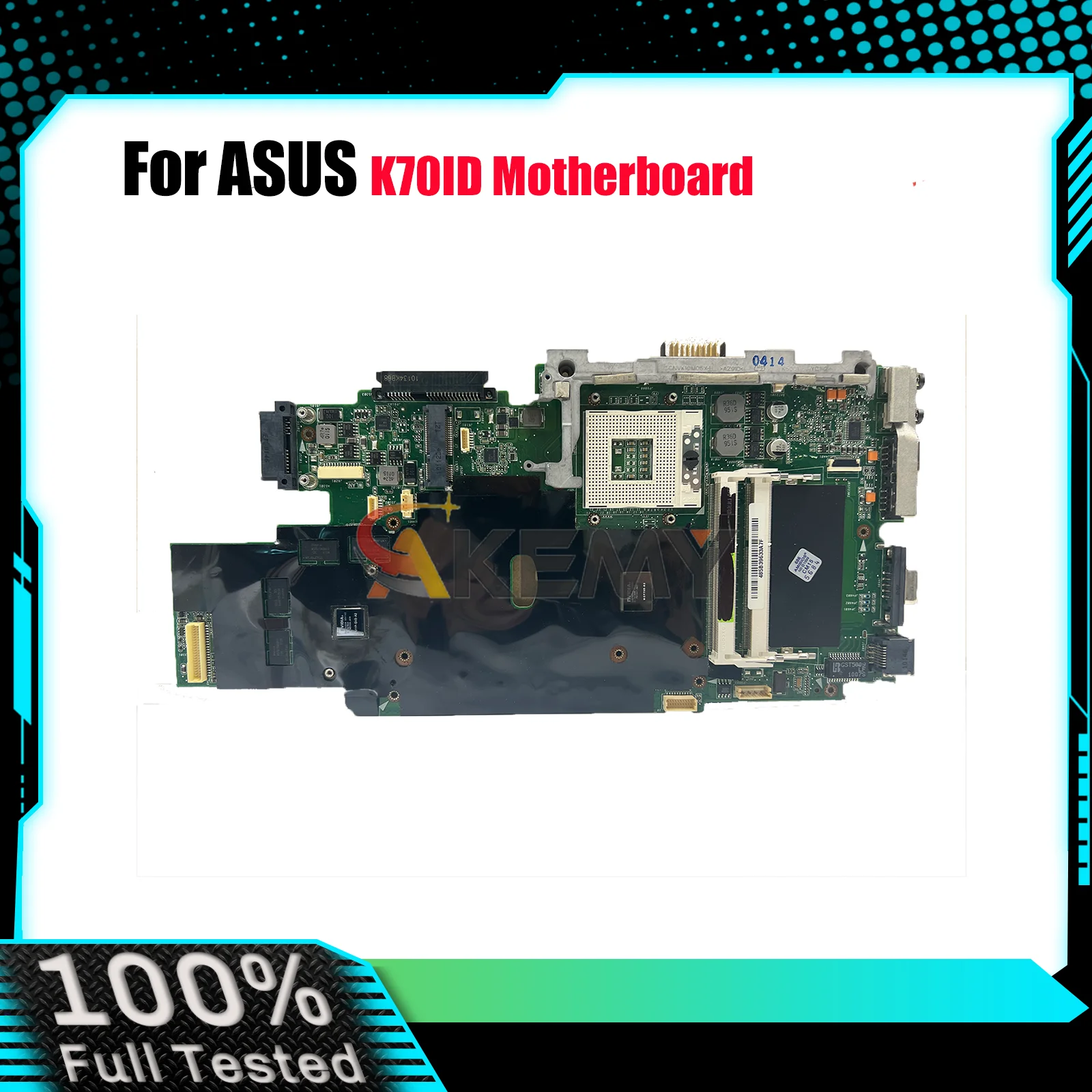 

K70ID Laptop Motherboard For ASUS K70I K70ID Notebook Mainboard This item is in stock 100% tests OK fast shipping High quality