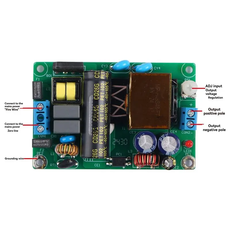 Hot-Industrial Equipment Power Board 48W Ultra-Thin AC DC Small Switching Power Module 220V To DC 48V 1A Isolated Design