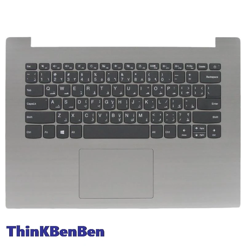 

ARA Arabic Platinum Grey Keyboard Upper Case Palmrest Shell Cover For Lenovo Ideapad 330 14 14AST 14IKB 14IGM 5CB0R13876