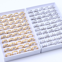 10Pcs/Lot Religious Bible Jesus Cross Rotatable Stainless Steel Ring Men Women Christian Faith Prayer Amulet Jewelry Party Gift