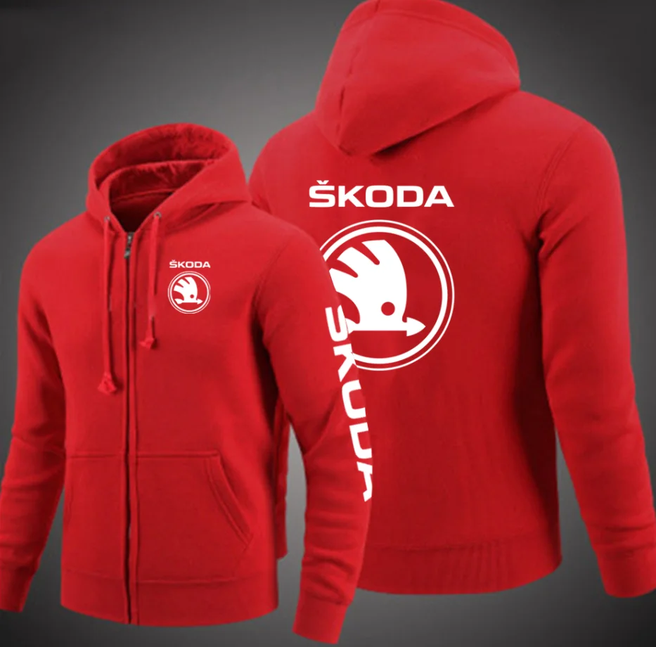 SKODA Motorcycle 2023 Men's New Spring And Autumn Printing Fashionable Hip Hop Casual Harajuku Streetwears Hoodies Tops