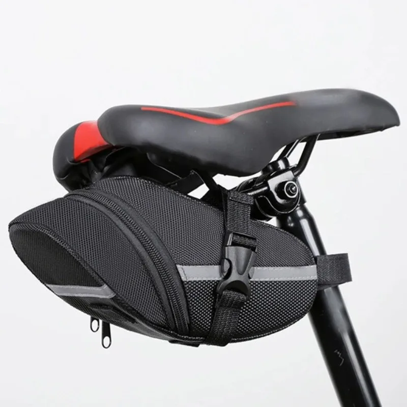 

Waterproof Bicycle Saddle Bag - Mountain Bike Seat Post Pouch for Repair Tools, Phone, Essentials - Cycling Accessories