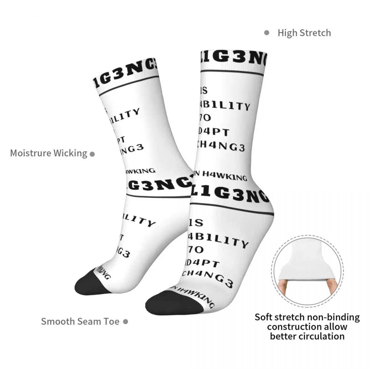 Calcetines con letras intercambiables para hombre y mujer, medias con la capacidad de adaptación, ideal para exteriores, regalo novedoso