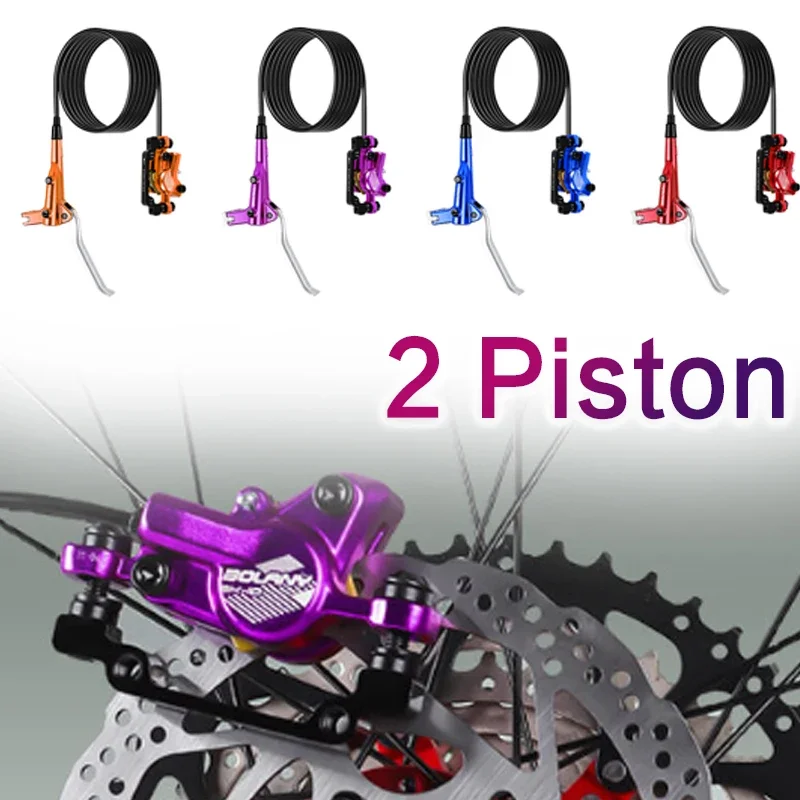 

2-piston Hydraulic Brake Bicycle Set 2 Piston Brakes Mountain Bike Disc Brake Ultralight with Cooled Brake Pads Mtb Brakes