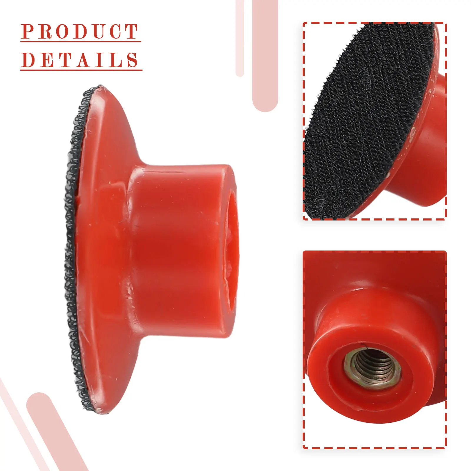 

Grinding Disc Backing Pad 2 Inch Accessories For Sander M10/M14/M16 Polishing Pad Holder Polishing Pads Red Durable