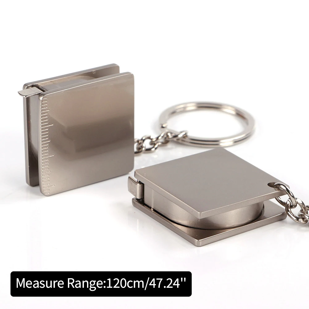 Creative Measuring Tools Key Chain Gifts Stainless Steel Retractable Ruler Portable Pull Ruler Key Ring