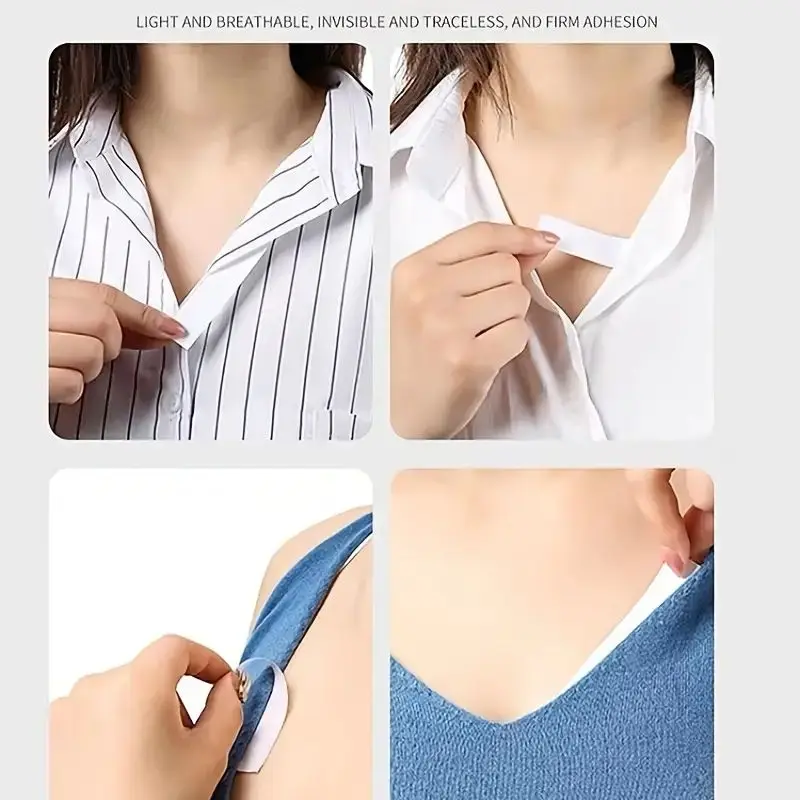 Fita dupla face para mulheres, fita de moda, corpo e roupas, fita corporal suave, 36 tiras